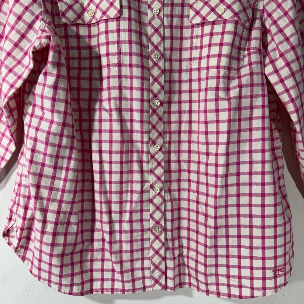 Talbots Pink Plaid Button Down Shirt - Picture 4 of 11